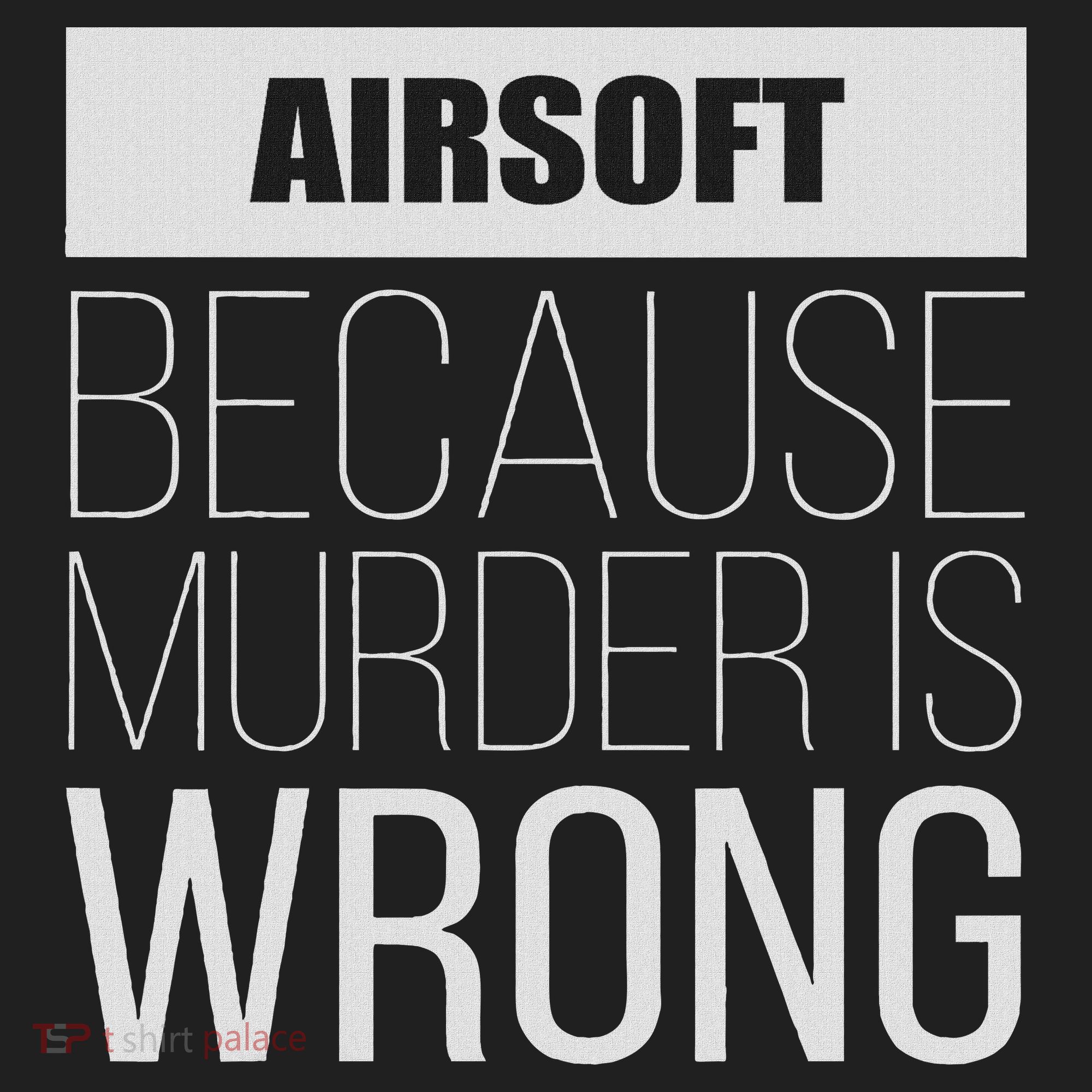 Airsoft Because Murder Is Wrong Funny Golf Towel