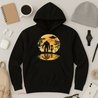 Alien Bigfoot Moon Sasquatch Ufo Extraterrestrial Women Hoodie thumb 3