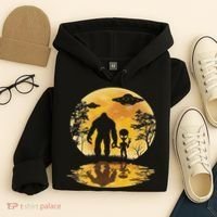 Alien Bigfoot Moon Sasquatch Ufo Extraterrestrial Women Hoodie thumb 4