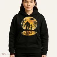 Alien Bigfoot Moon Sasquatch Ufo Extraterrestrial Women Hoodie thumb 5