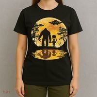 Alien Bigfoot Moon Sasquatch Ufo Extraterrestrial Women T-Shirt thumb 4