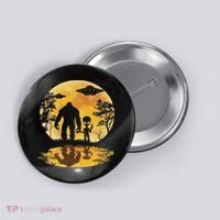 Alien Bigfoot Moon Sasquatch Ufo Extraterrestrial Women Button thumb 0