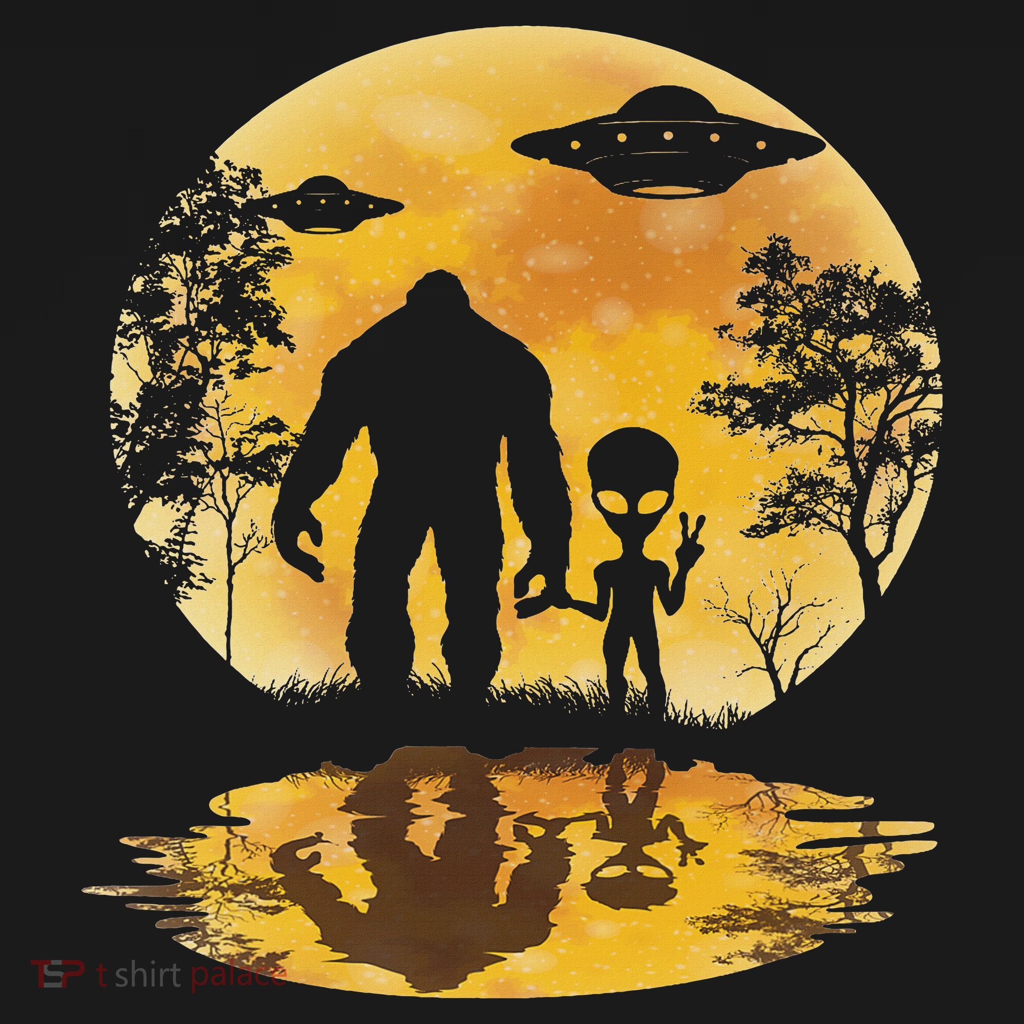 Alien Bigfoot Moon Sasquatch Ufo Extraterrestrial Women Women's Hoodie