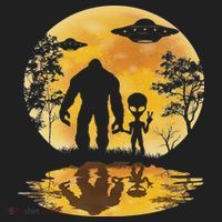 Alien Bigfoot Moon Sasquatch Ufo Extraterrestrial Women Hat thumb 2