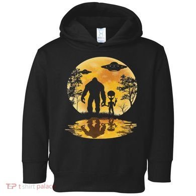 Alien Bigfoot Moon Sasquatch Ufo Extraterrestrial Women Toddler Hoodie