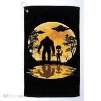 Alien Bigfoot Moon Sasquatch Ufo Extraterrestrial Women Golf Towel thumb 0
