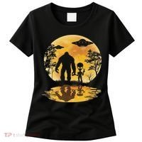 Alien Bigfoot Moon Sasquatch Ufo Extraterrestrial Women Women's T-Shirt thumb 0