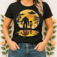Alien Bigfoot Moon Sasquatch Ufo Extraterrestrial Women Women's T-Shirt thumb 2
