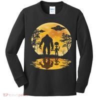 Alien Bigfoot Moon Sasquatch Ufo Extraterrestrial Women Kids Long Sleeve Shirt thumb 0