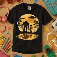 Alien Bigfoot Moon Sasquatch Ufo Extraterrestrial Women Kids T-Shirt thumb 3