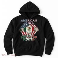 American Born Mexican Roots Flag Proud Usa Love Mexico Hoodie thumb 0