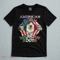American Born Mexican Roots Flag Proud Usa Love Mexico T-Shirt thumb 5
