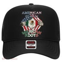 American Born Mexican Roots Flag Proud Usa Love Mexico Hat thumb 0