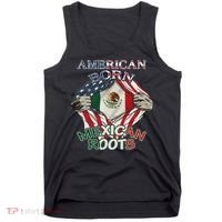 American Born Mexican Roots Flag Proud Usa Love Mexico Tank Top thumb 0