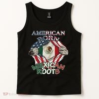 American Born Mexican Roots Flag Proud Usa Love Mexico Tank Top thumb 2