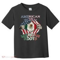 American Born Mexican Roots Flag Proud Usa Love Mexico Toddler T-Shirt thumb 0