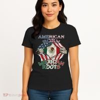 American Born Mexican Roots Flag Proud Usa Love Mexico Women's T-Shirt thumb 4