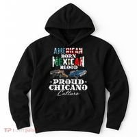 American Born Mexican Blood Proud Chicano Culture Lowriders Hoodie thumb 0