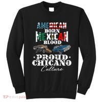 American Born Mexican Blood Proud Chicano Culture Lowriders Sweatshirt thumb 0