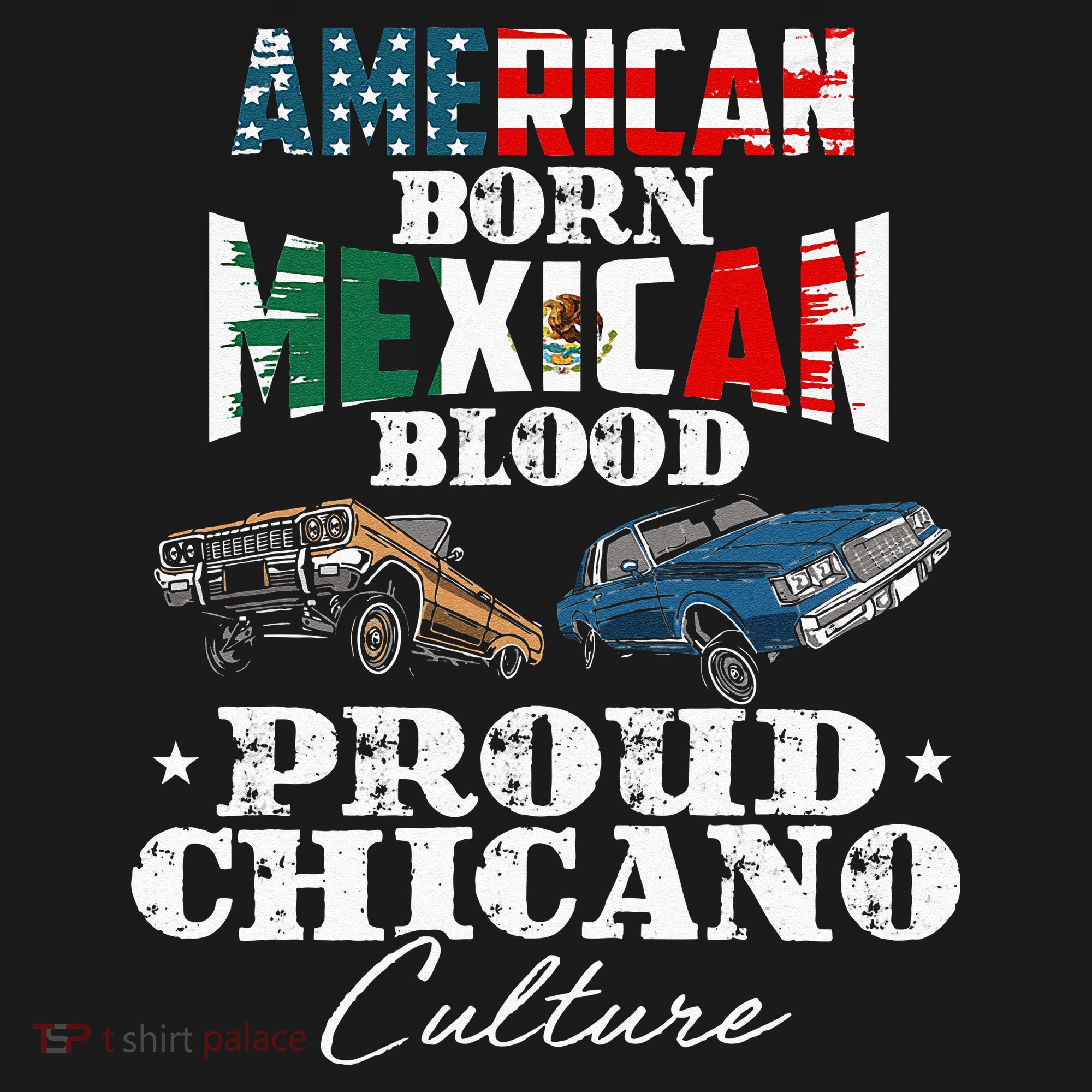 American Born Mexican Blood Proud Chicano Culture Lowriders Women's Hoodie