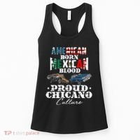 American Born Mexican Blood Proud Chicano Culture Lowriders Women's Tank Top thumb 0