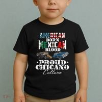 American Born Mexican Blood Proud Chicano Culture Lowriders Toddler T-Shirt thumb 2