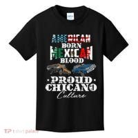 American Born Mexican Blood Proud Chicano Culture Lowriders Kids T-Shirt thumb 0