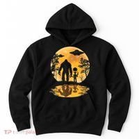 Alien Bigfoot Moon Sasquatch UFO Extraterrestrial Men Women Hoodie thumb 0