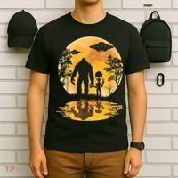 Alien Bigfoot Moon Sasquatch UFO Extraterrestrial Men Women T-Shirt thumb 6