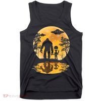 Alien Bigfoot Moon Sasquatch UFO Extraterrestrial Men Women Tank Top thumb 0