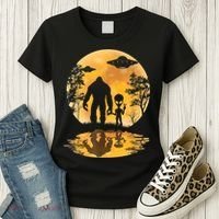 Alien Bigfoot Moon Sasquatch UFO Extraterrestrial Men Women Women's T-Shirt thumb 3