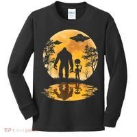 Alien Bigfoot Moon Sasquatch UFO Extraterrestrial Men Women Kids Long Sleeve Shirt thumb 0