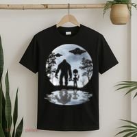 Alien Bigfoot Moon Sasquatch UFO Extraterrestrial Men Women T-Shirt thumb 2