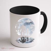 Alien Bigfoot Moon Sasquatch UFO Extraterrestrial Men Women Coffee Mug thumb 1