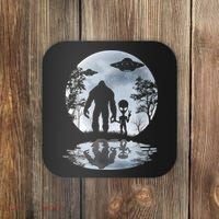 Alien Bigfoot Moon Sasquatch UFO Extraterrestrial Men Women Coaster thumb 0