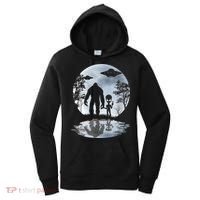 Alien Bigfoot Moon Sasquatch UFO Extraterrestrial Men Women Women's Hoodie thumb 0