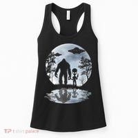 Alien Bigfoot Moon Sasquatch UFO Extraterrestrial Men Women Women's Tank Top thumb 0