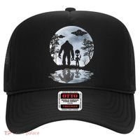 Alien Bigfoot Moon Sasquatch UFO Extraterrestrial Men Women Hat thumb 0