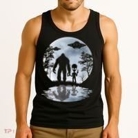 Alien Bigfoot Moon Sasquatch UFO Extraterrestrial Men Women Tank Top thumb 3