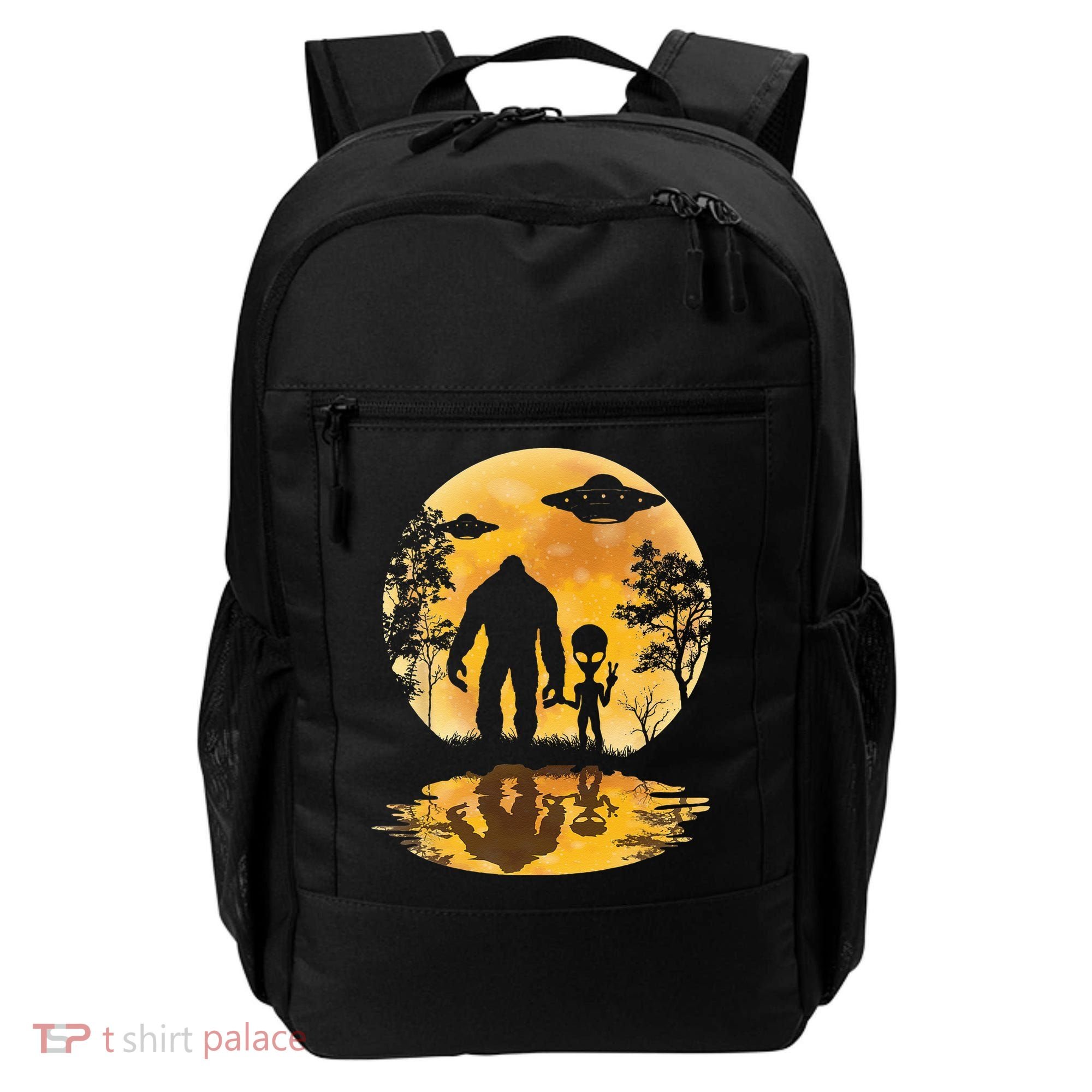 Alien Bigfoot Moon Sasquatch UFO Extraterrestria Backpack
