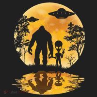 Alien Bigfoot Moon Sasquatch UFO Extraterrestria Beanie thumb 2