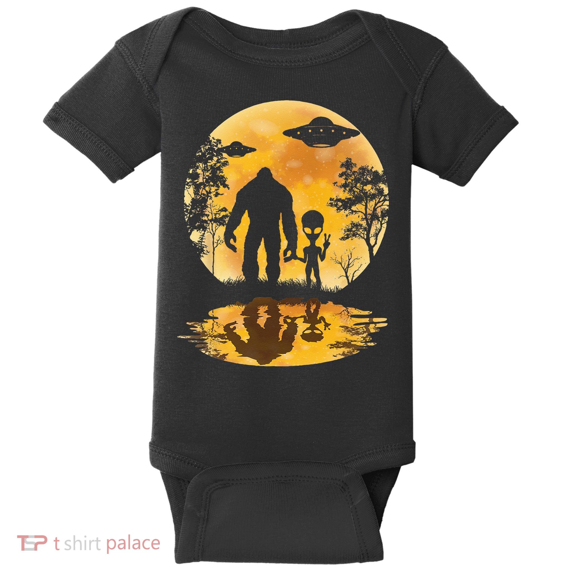 Alien Bigfoot Moon Sasquatch UFO Extraterrestria Baby Bodysuit