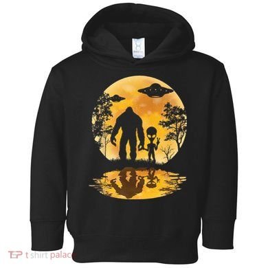 Alien Bigfoot Moon Sasquatch UFO Extraterrestria Toddler Hoodie