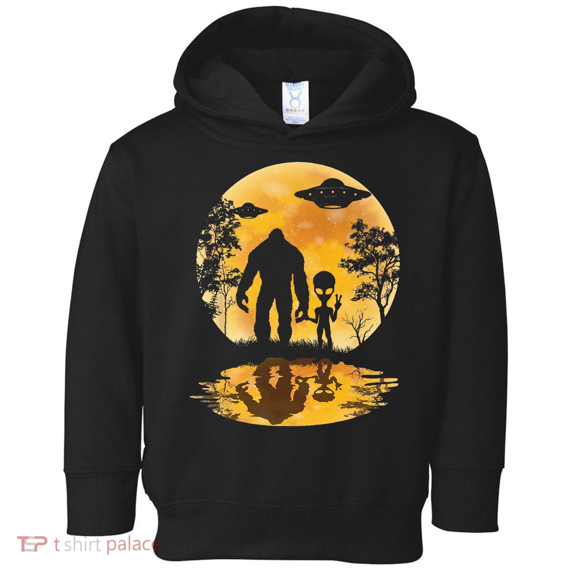 Alien Bigfoot Moon Sasquatch UFO Extraterrestria Toddler Hoodie