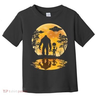 Alien Bigfoot Moon Sasquatch UFO Extraterrestria Toddler T-Shirt