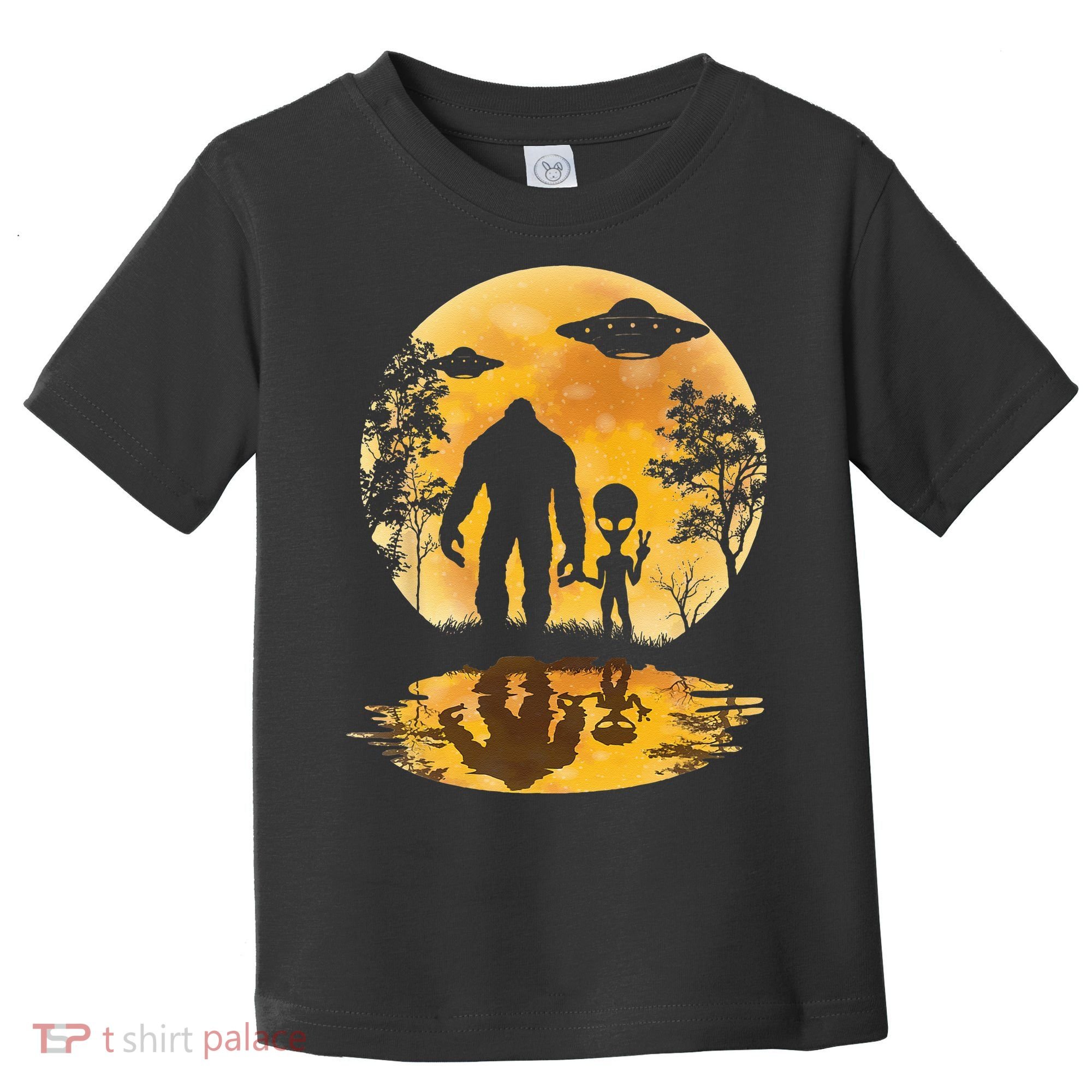 Alien Bigfoot Moon Sasquatch UFO Extraterrestria Toddler T-Shirt