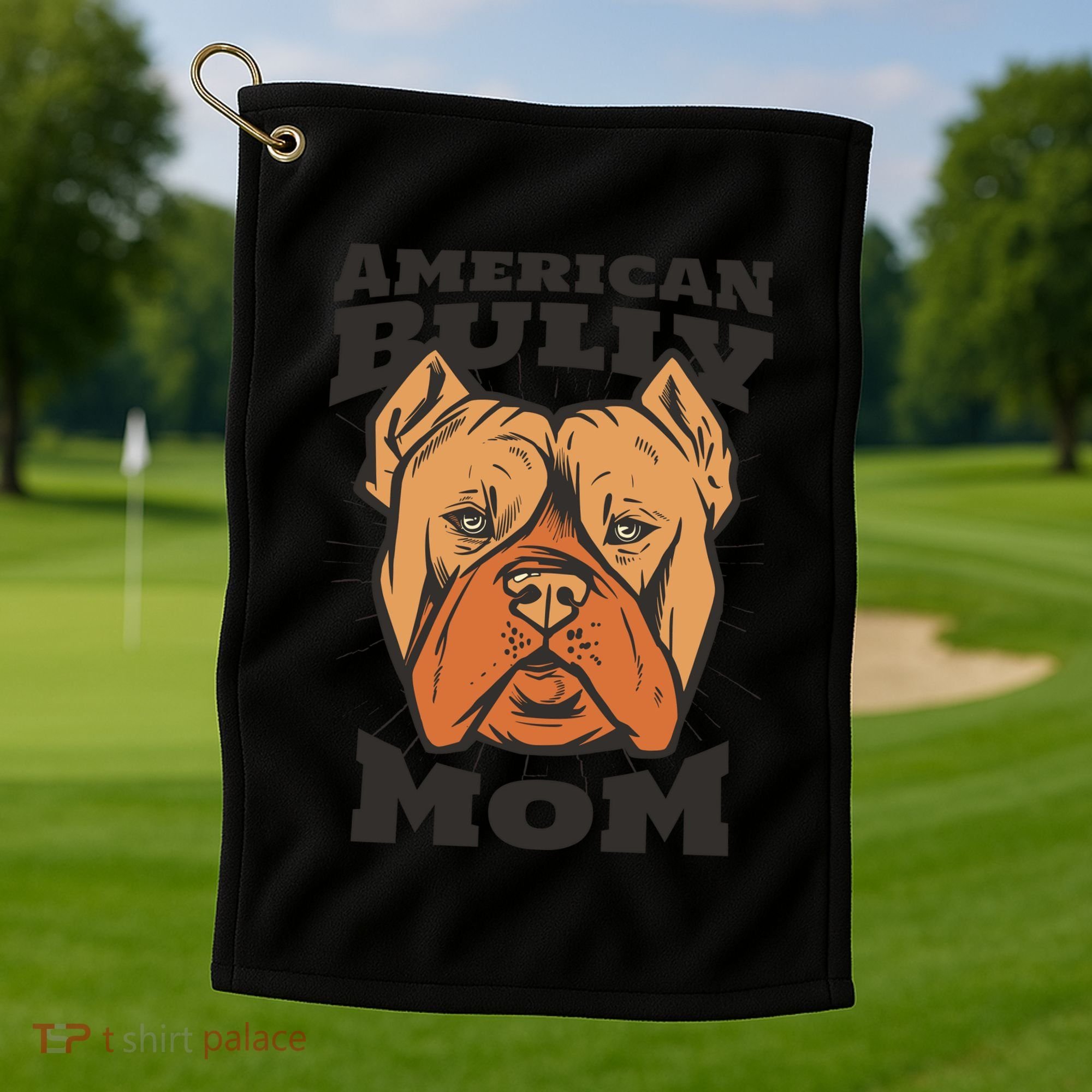 American Bully Mom Golf Towel