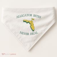 Alligator Bites Never Heal Florida USA-Made Doggie Bandana thumb 0