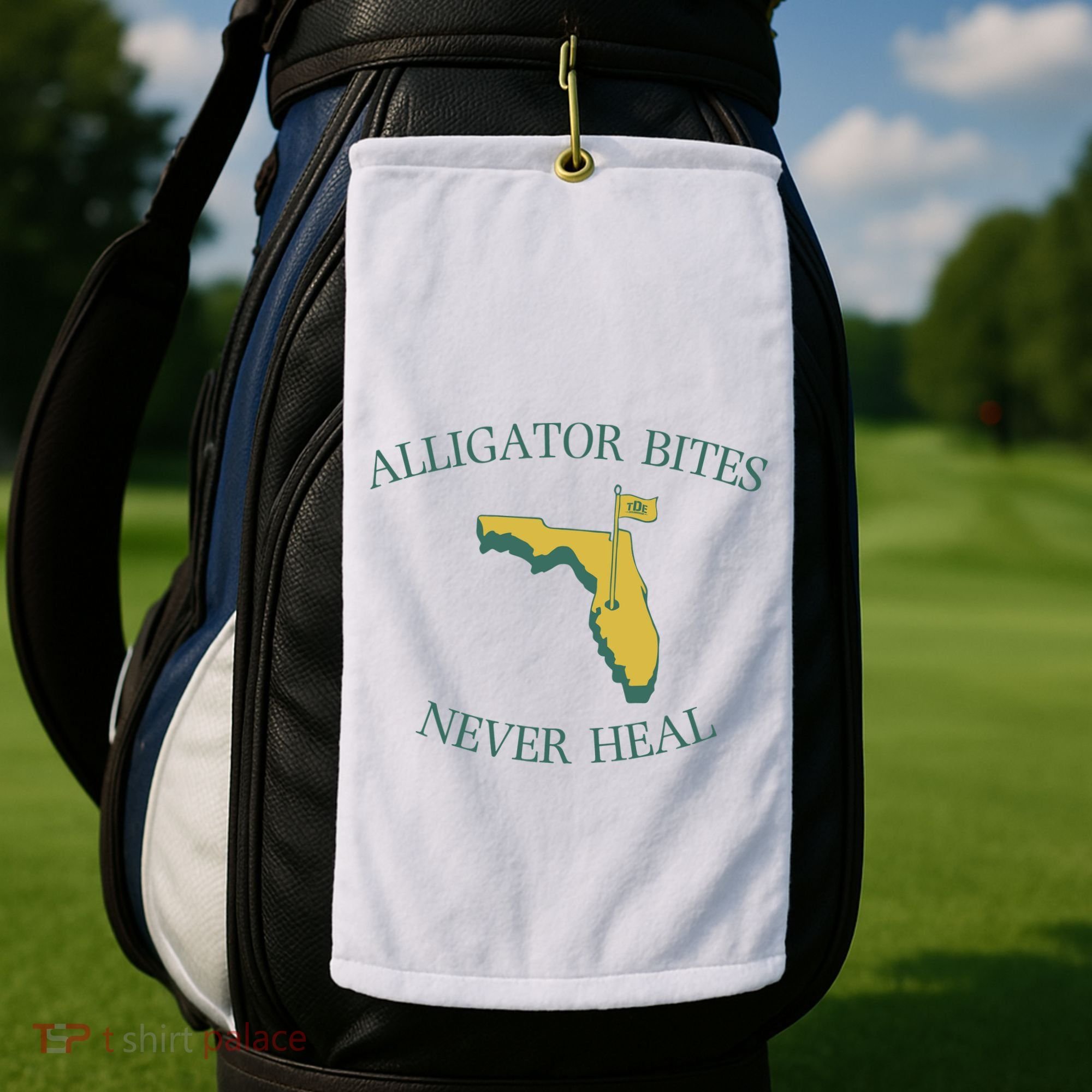 Alligator Bites Never Heal Florida Golf Towel
