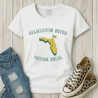 Alligator Bites Never Heal Florida Women's T-Shirt thumb 3